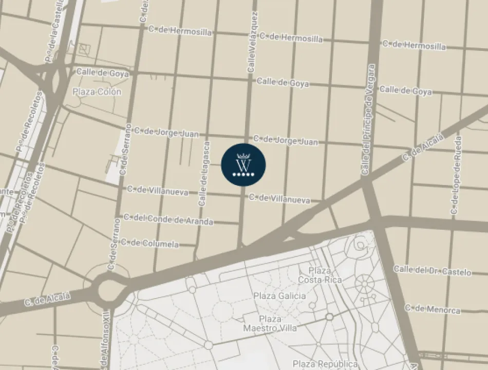 Location map Hotel Wellington